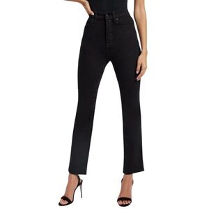 Good American Black Straight Leg Jeans